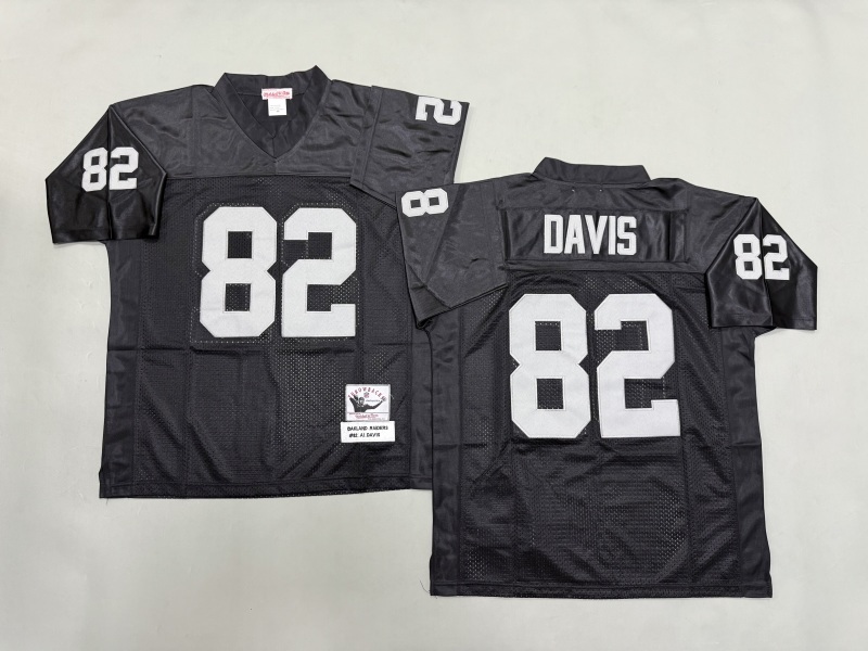 Men 2025 Nike Oakland Raiders #82 Davis Throwback Limited NFL Jersey style 001->oakland raiders->NFL Jersey